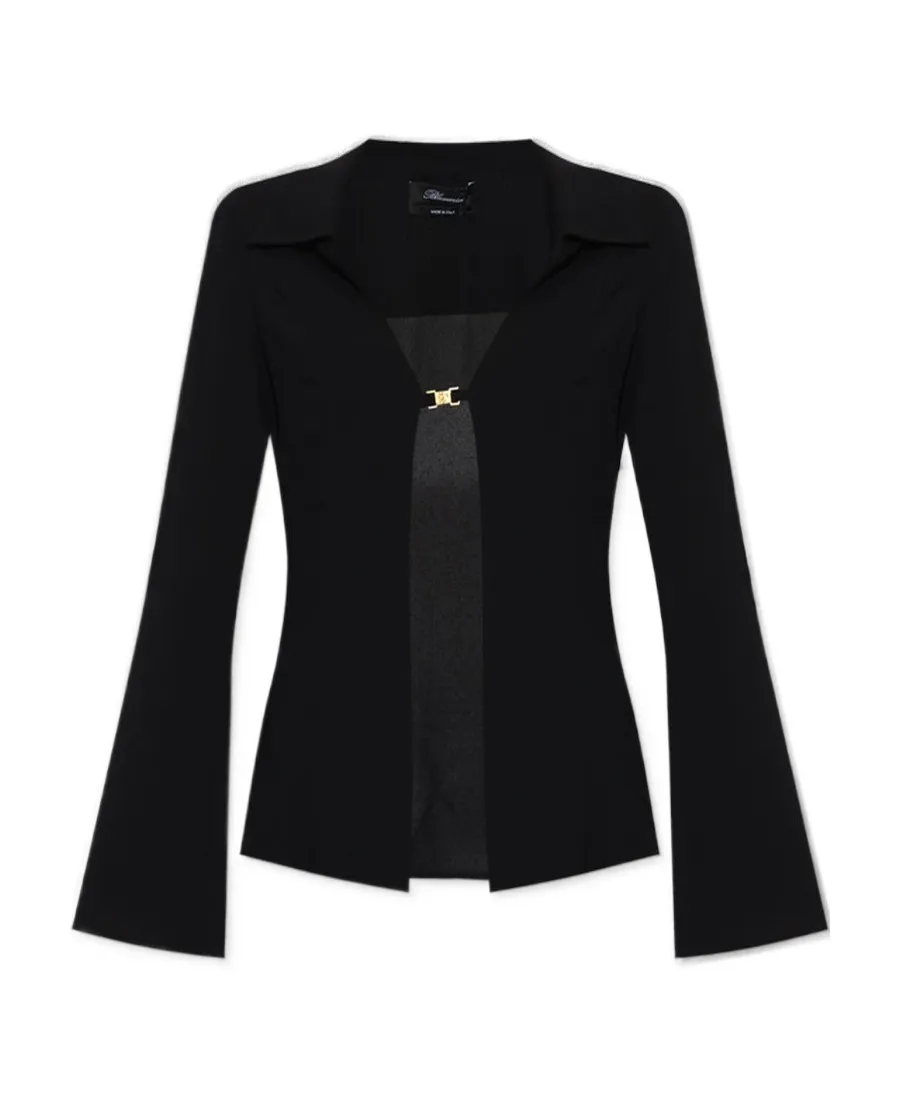 Blumarine Flared Sleeve Buckled Top