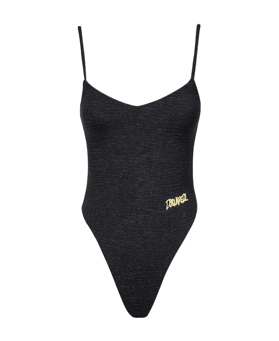 Textured Logo-Embroidered Swimsuit