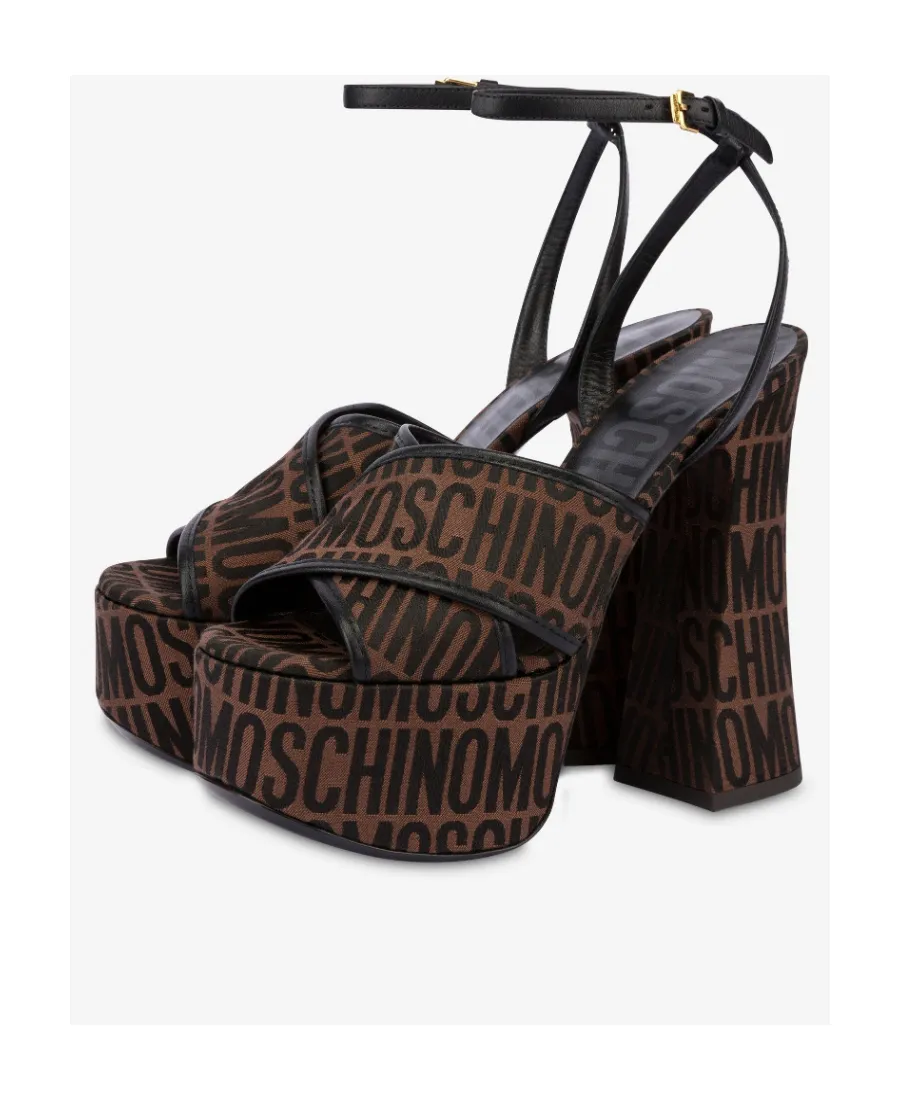 145Mm Logo-Print Platform Sandals