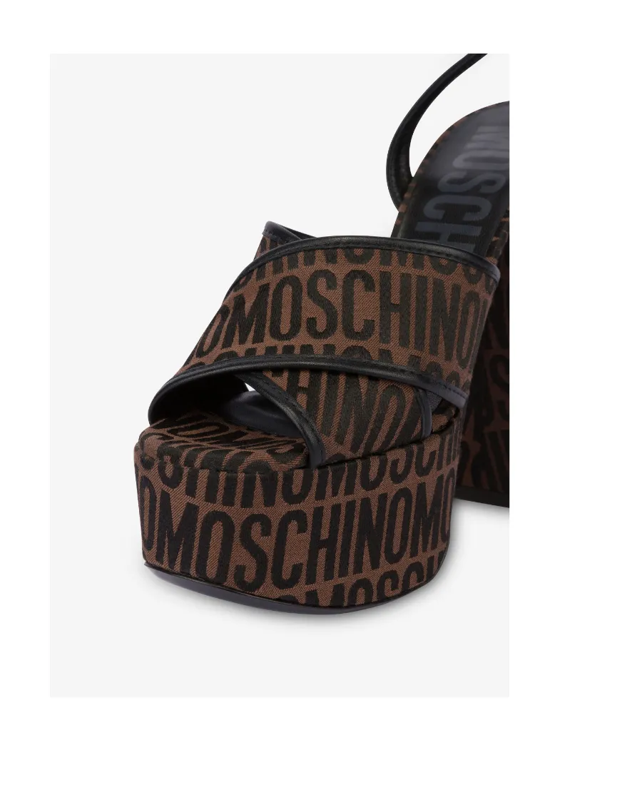 145Mm Logo-Print Platform Sandals