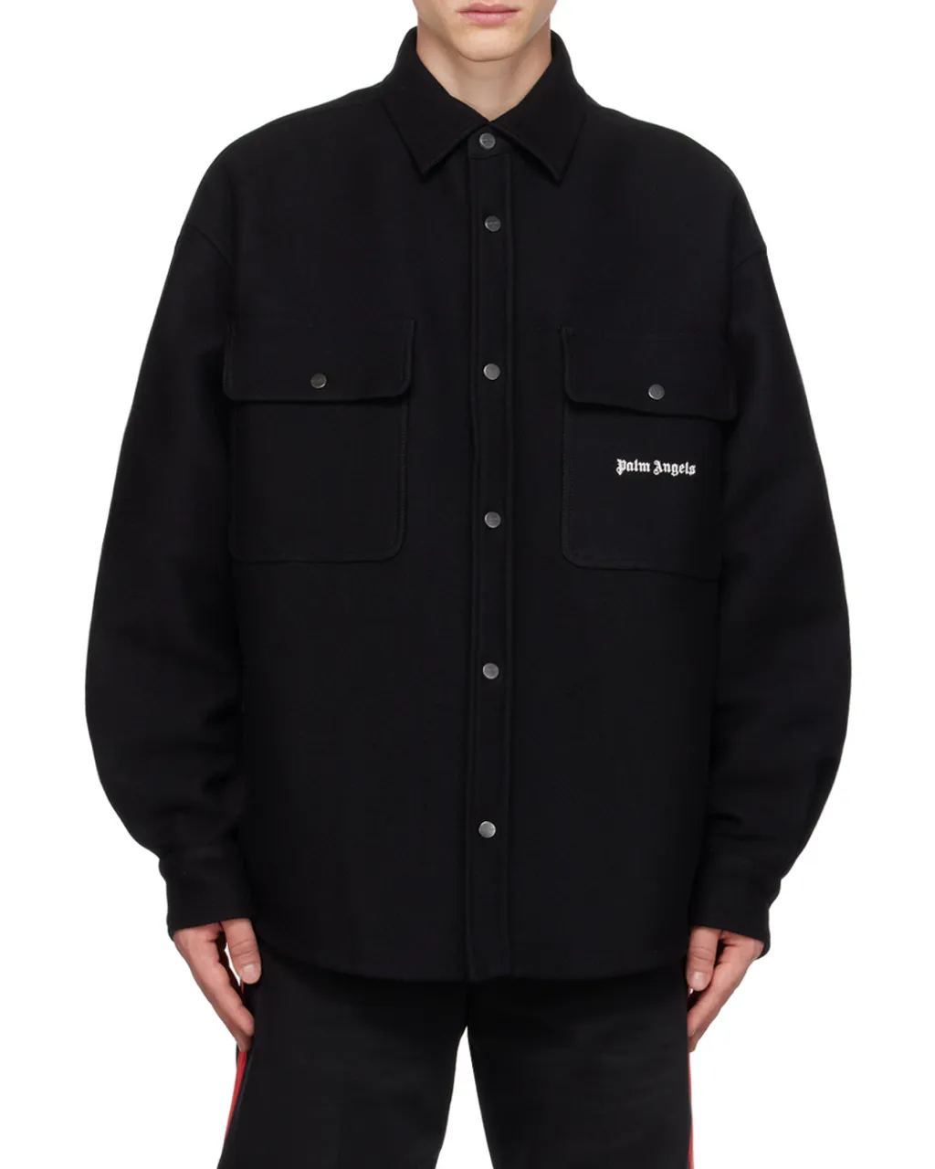 Palm Angels Logo-Embroidered Twill Overshirt
