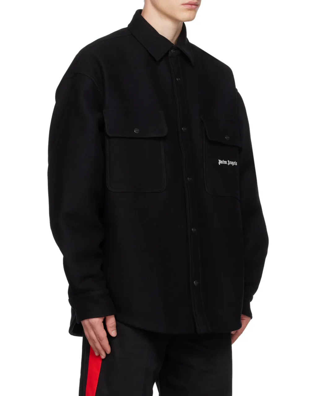 Palm Angels Logo-Embroidered Twill Overshirt