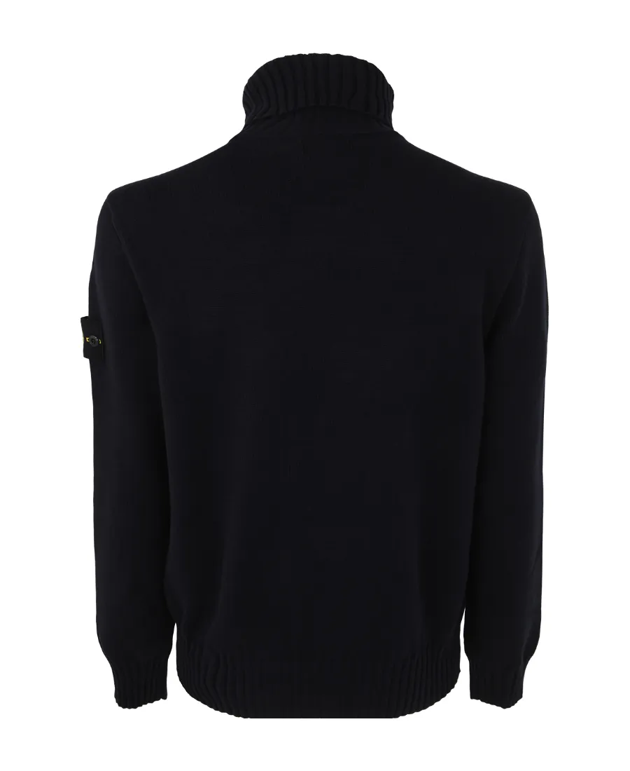 Stone Island Logo Patch Turtleneck Jumper