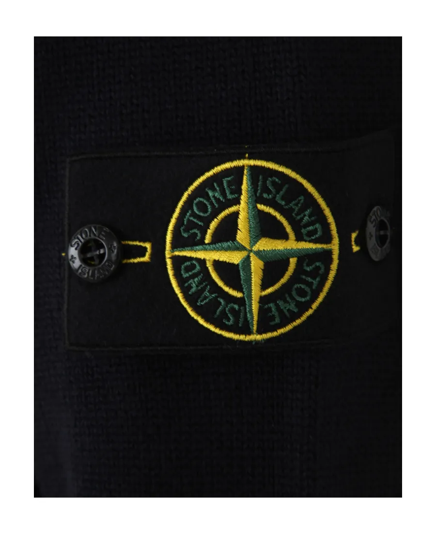 Stone Island Logo Patch Turtleneck Jumper