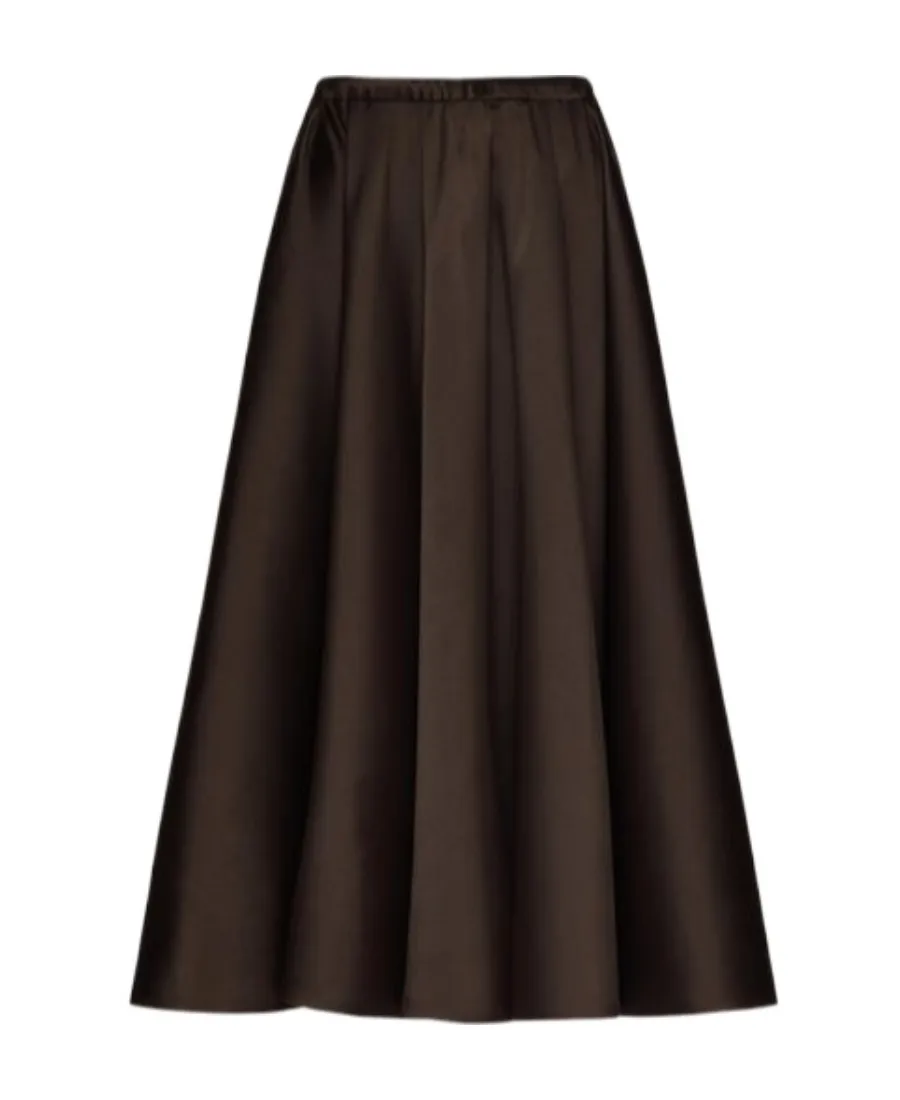 Valentino High Waist Pleated Midi Skirt