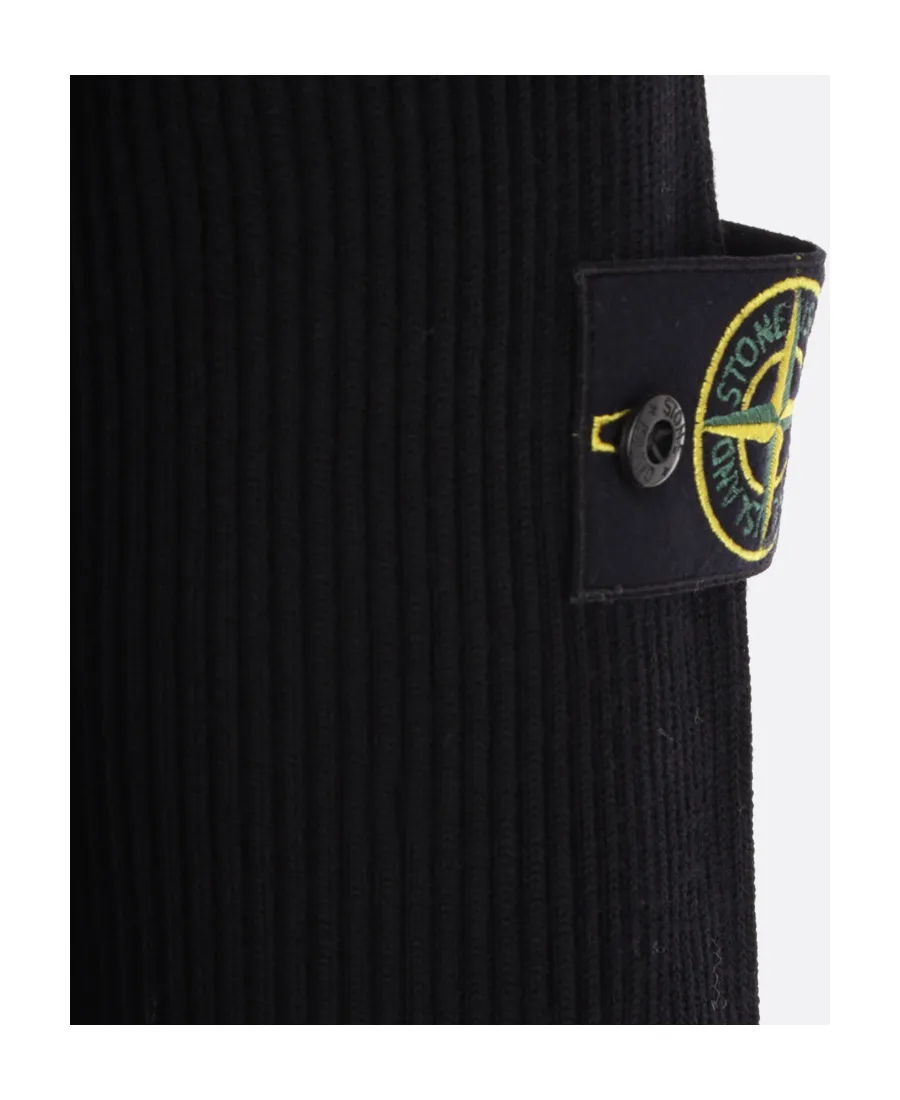 Stone Island Logo Patch Crewneck Knitted Jumper