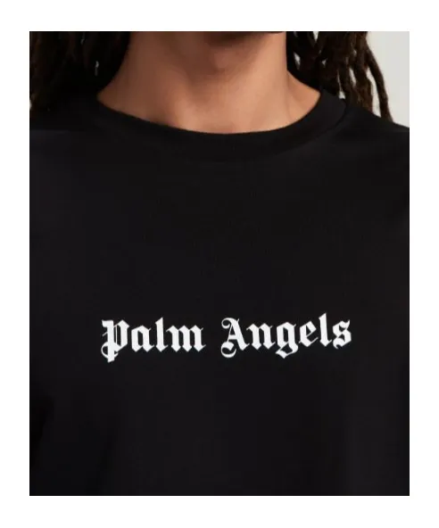 Palm Angels Logo Printed Crewneck T-Shirt