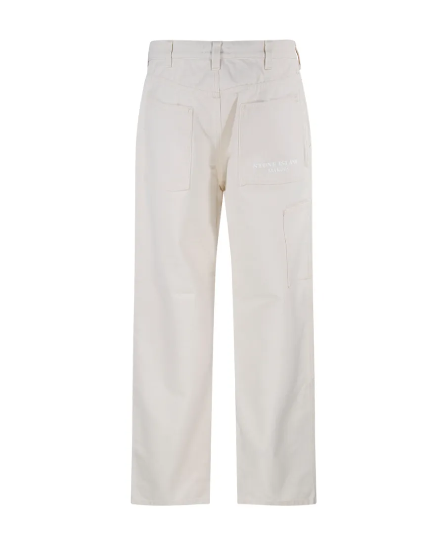 Stone Island Logo-Printed Mid-Rise Trousers