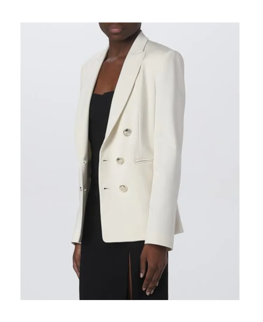 Logo-Button Double-Breasted Blazer