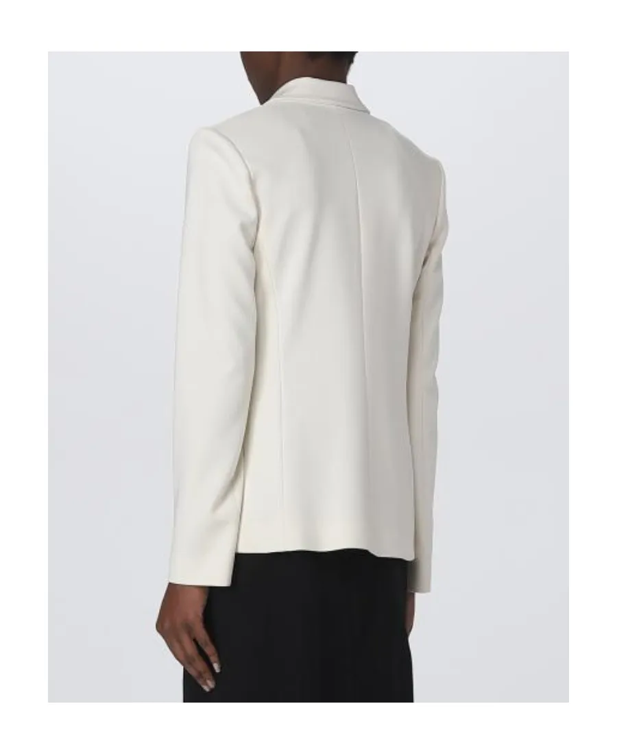 Logo-Button Double-Breasted Blazer