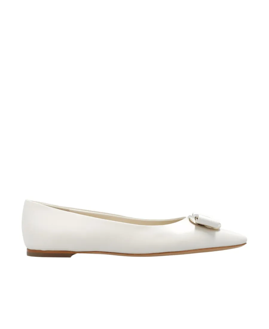 Salvatore Ferragamo Bow-Detailed Slip-On Ballerina Shoes