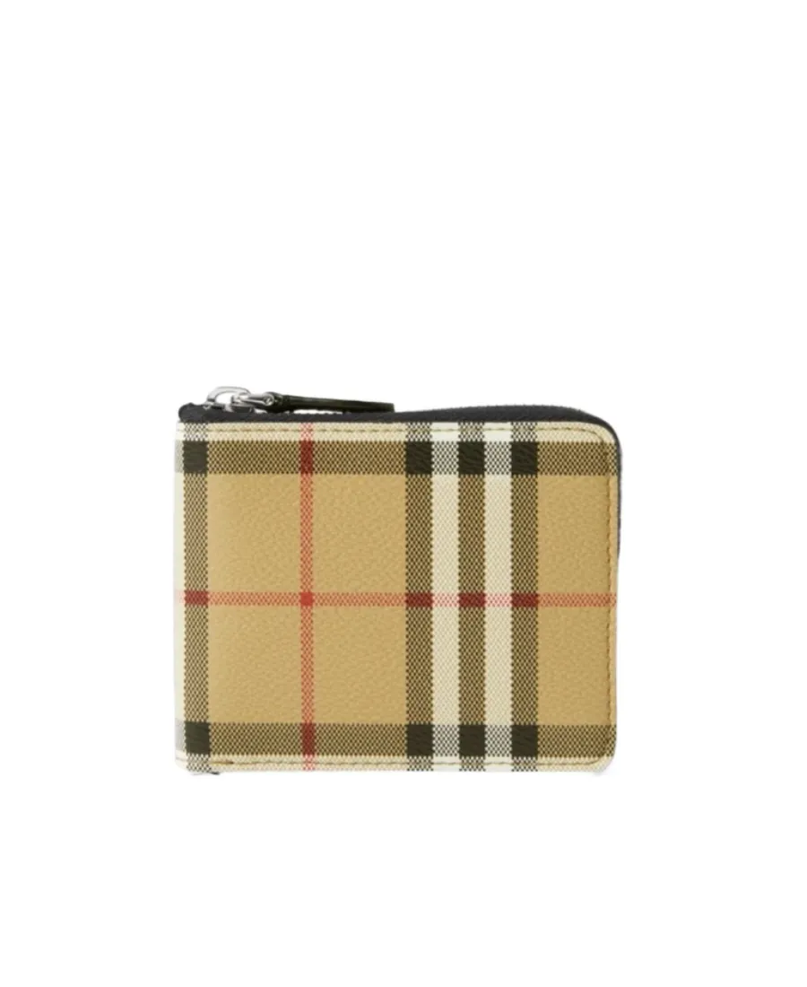 Burberry Checked Zipped Wallet