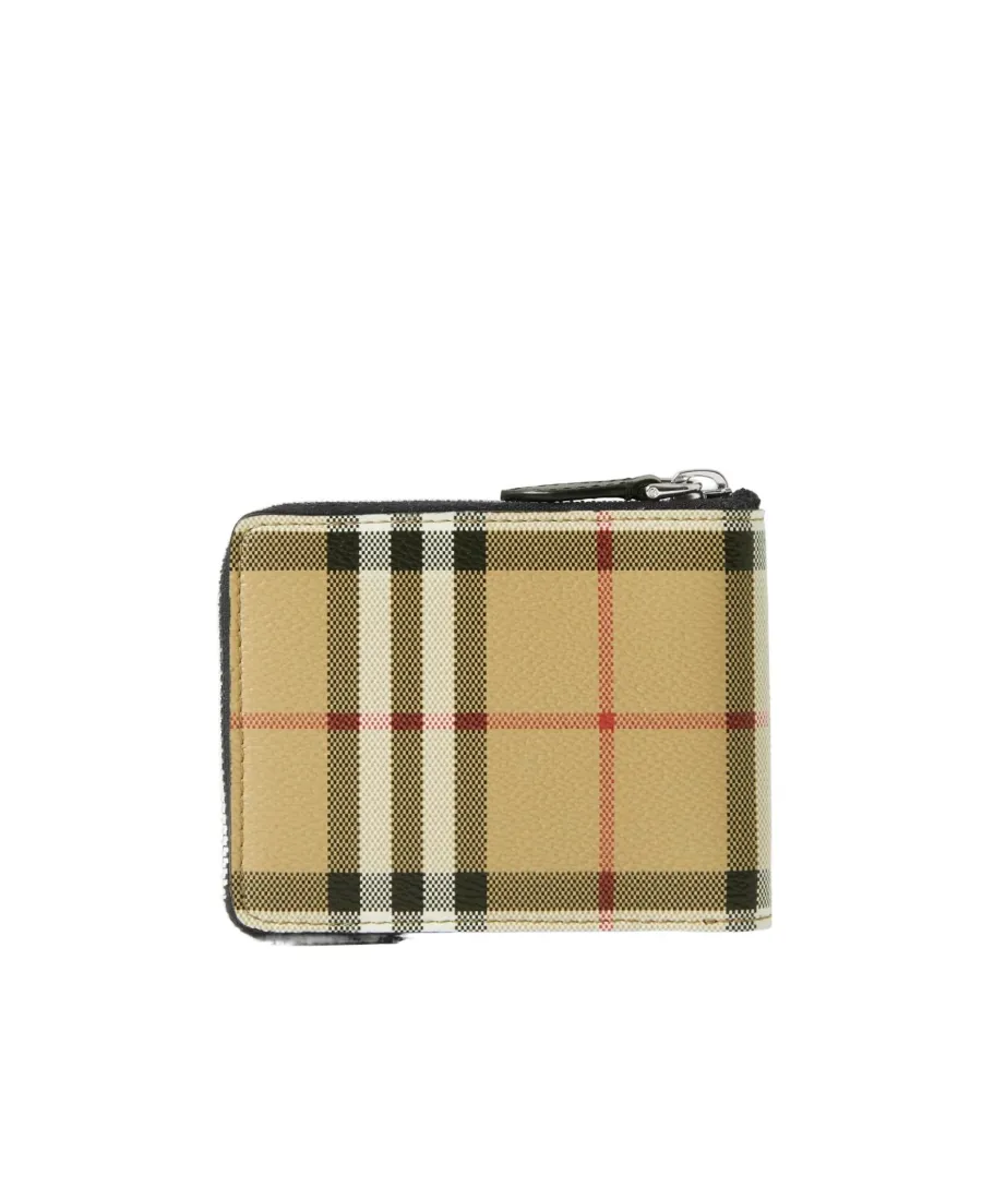 Burberry Checked Zipped Wallet