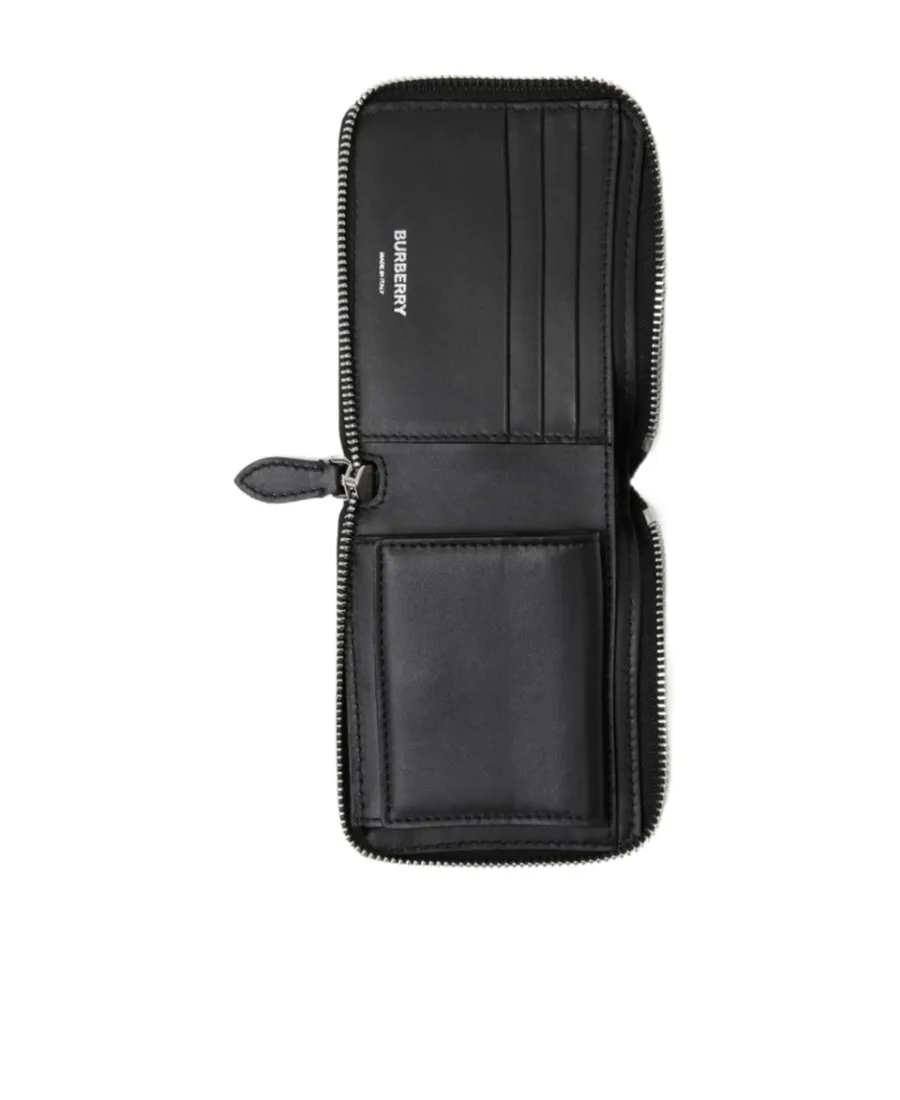 Burberry Checked Zipped Wallet