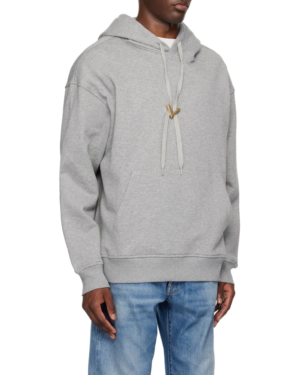 Valentino Logo Plaque Drawstring Hoodie