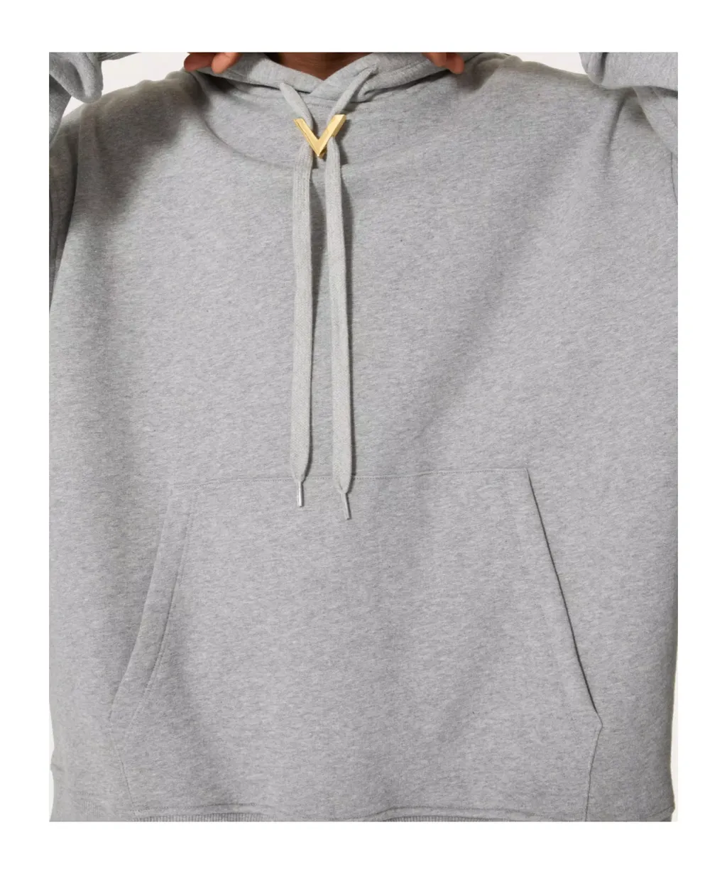 Valentino Logo Plaque Drawstring Hoodie