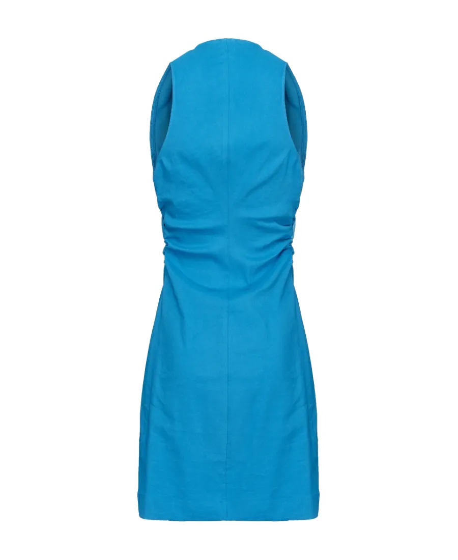 Pinko Buttoned V-Neck Minidress