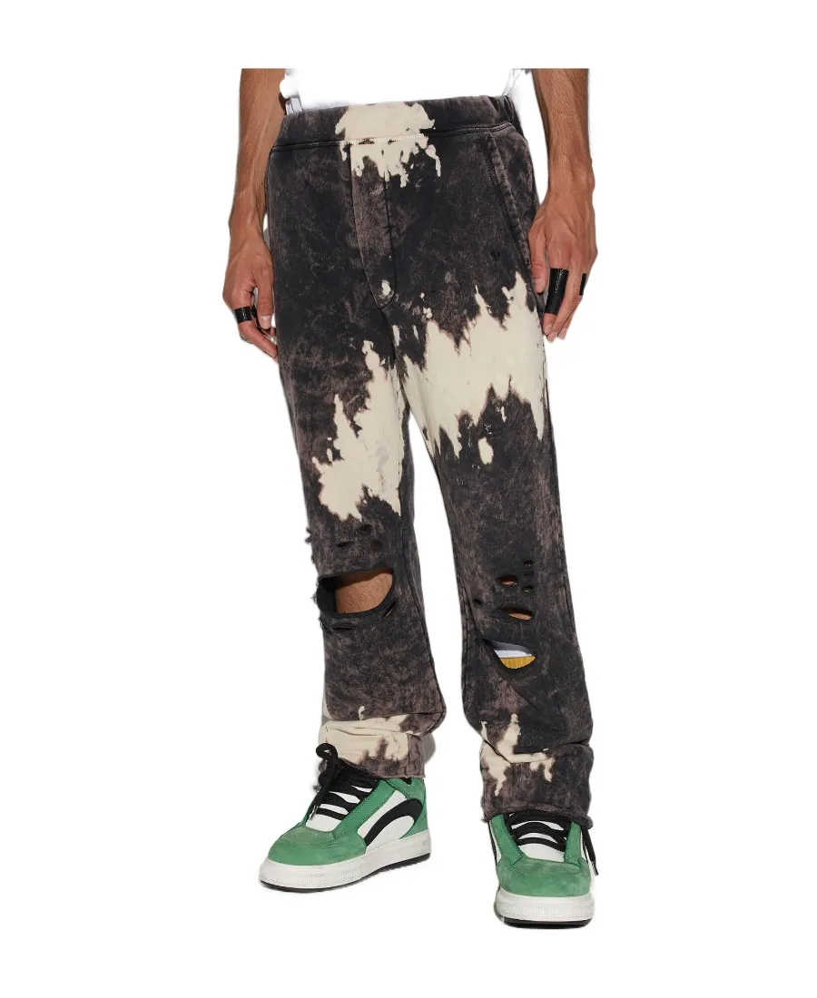 Distressed-Effect Logo Track Pants
