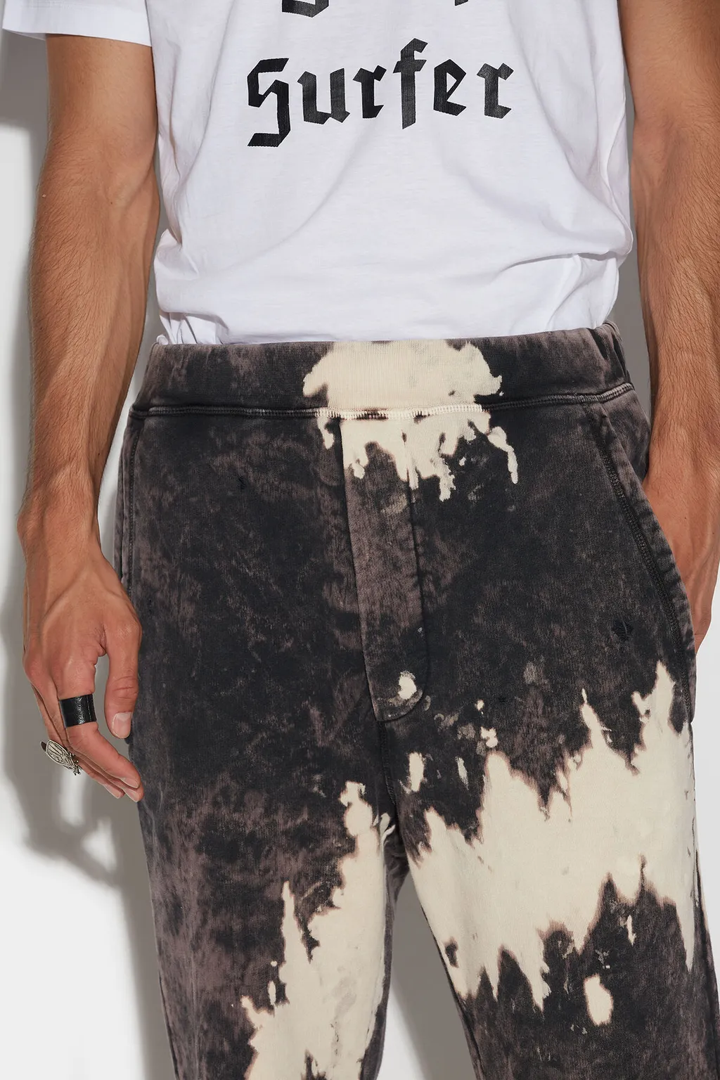 Distressed-Effect Logo Track Pants