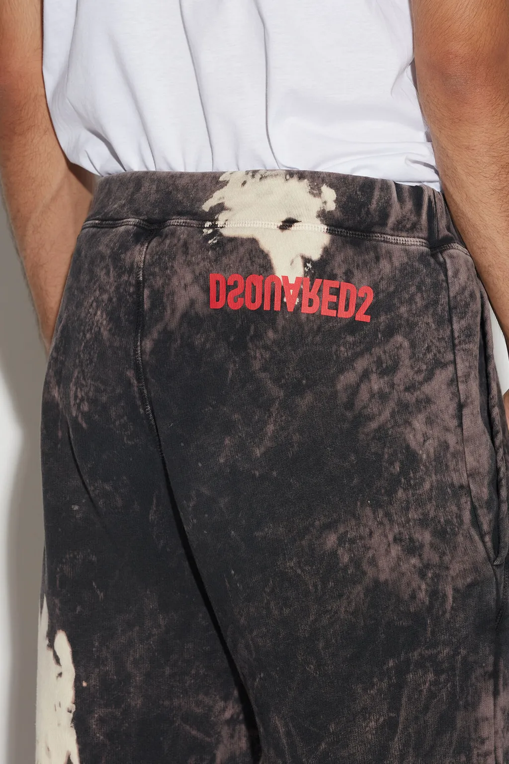 Distressed-Effect Logo Track Pants
