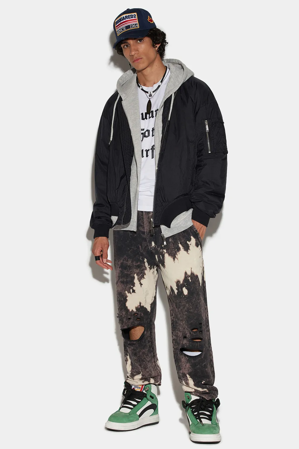 Distressed-Effect Logo Track Pants