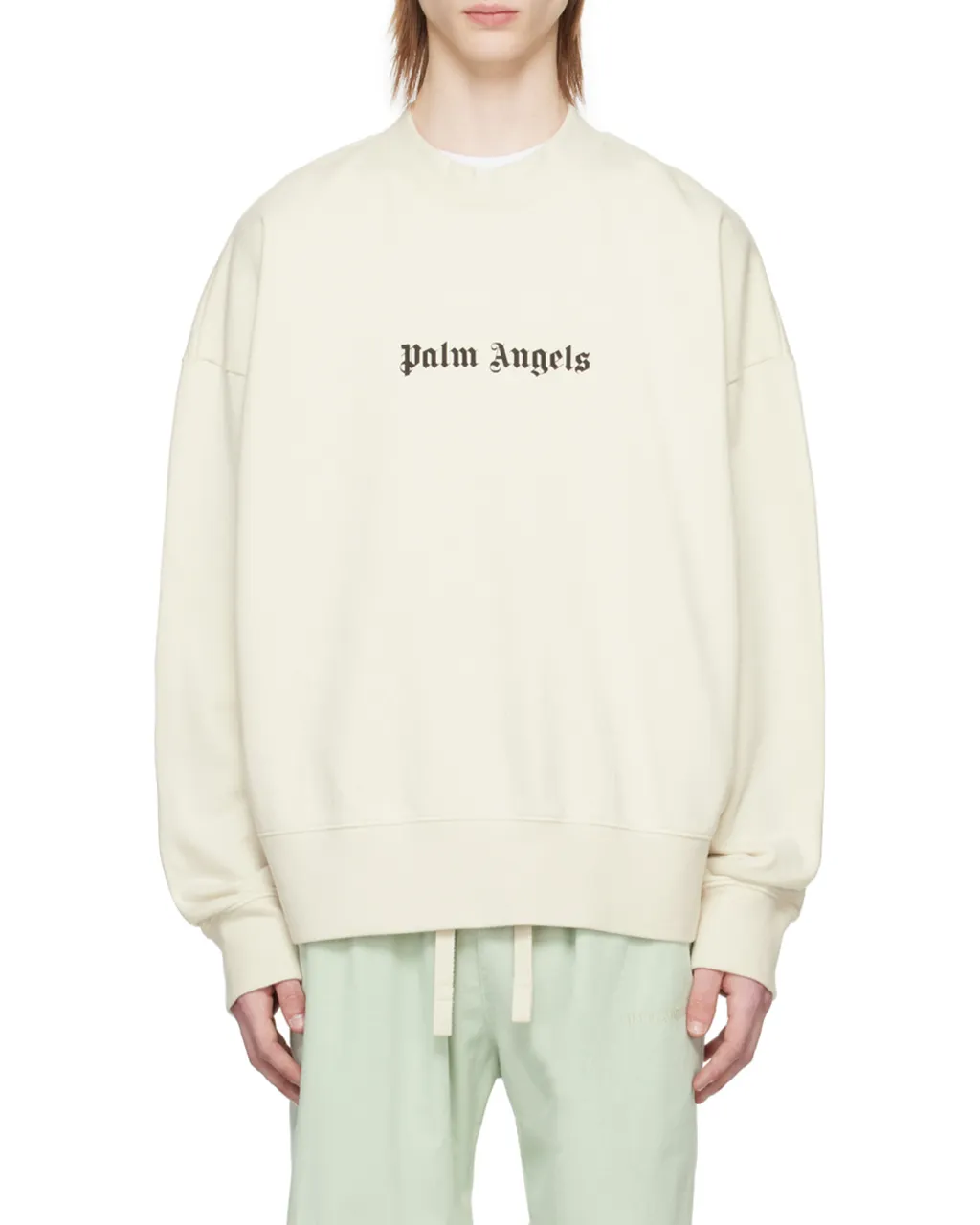 Palm Angels Logo-Printed Crewneck Sweatshirt