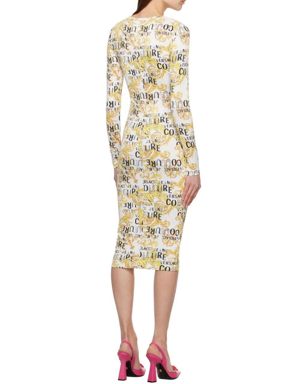 Logo-Print Long-Sleeve Dress