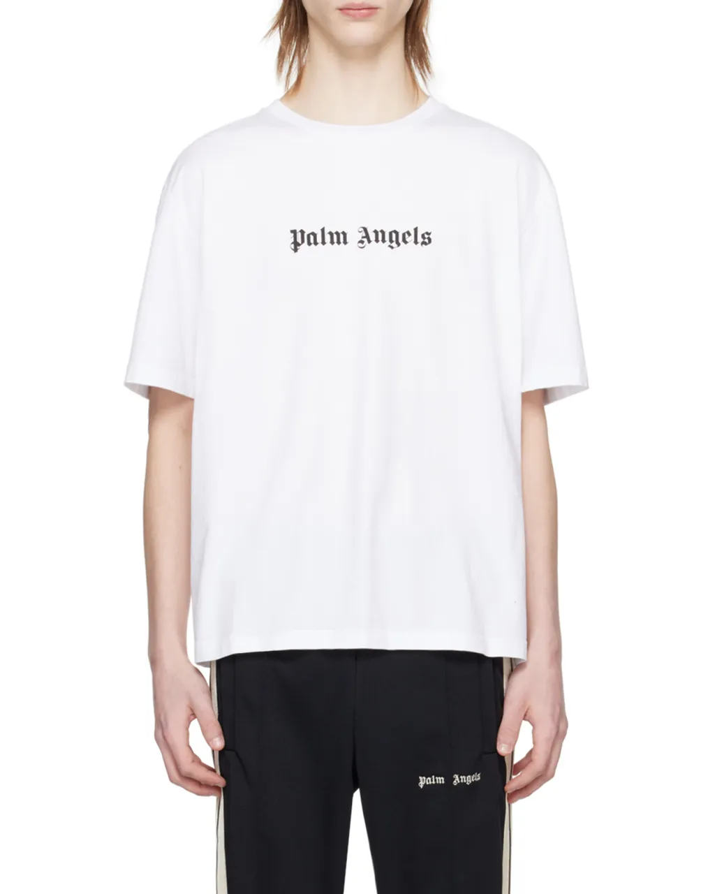Palm Angels Logo Printed Crewneck T-Shirt