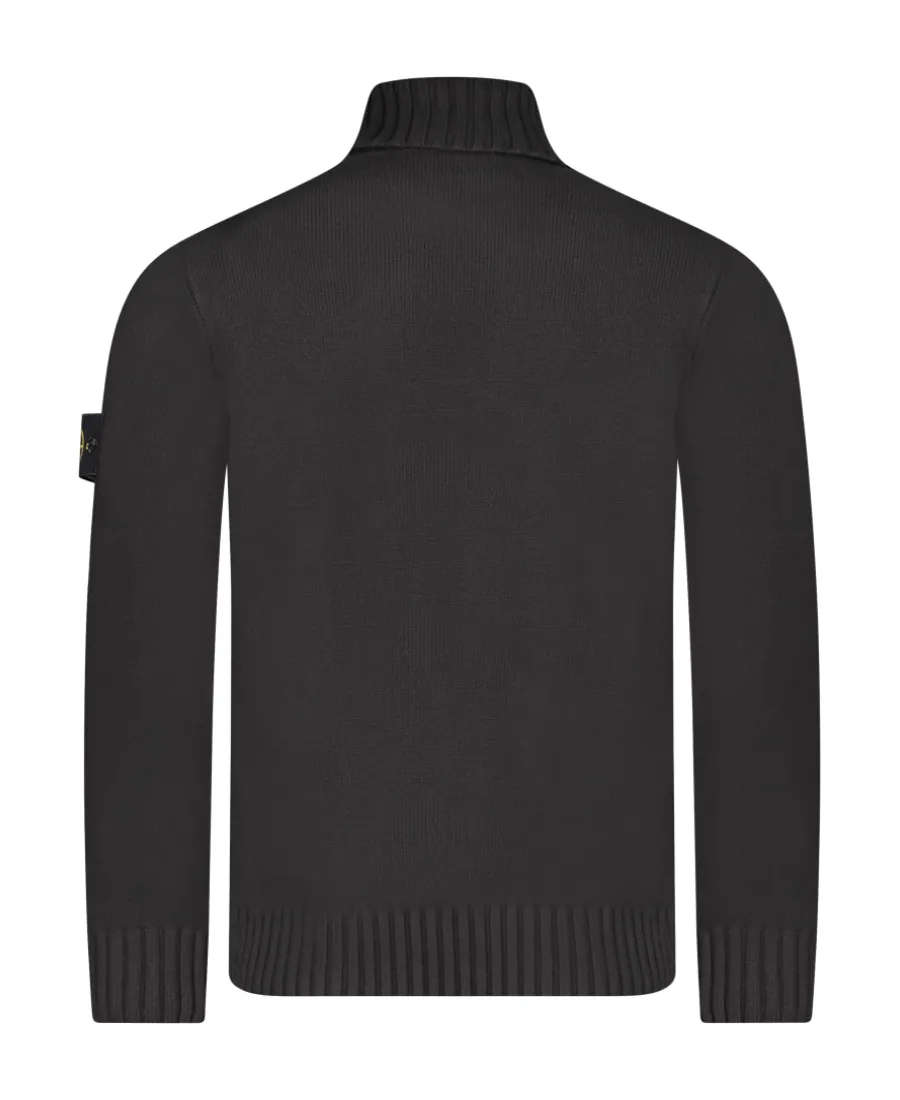 Stone Island Logo Patch Turtleneck Jumper