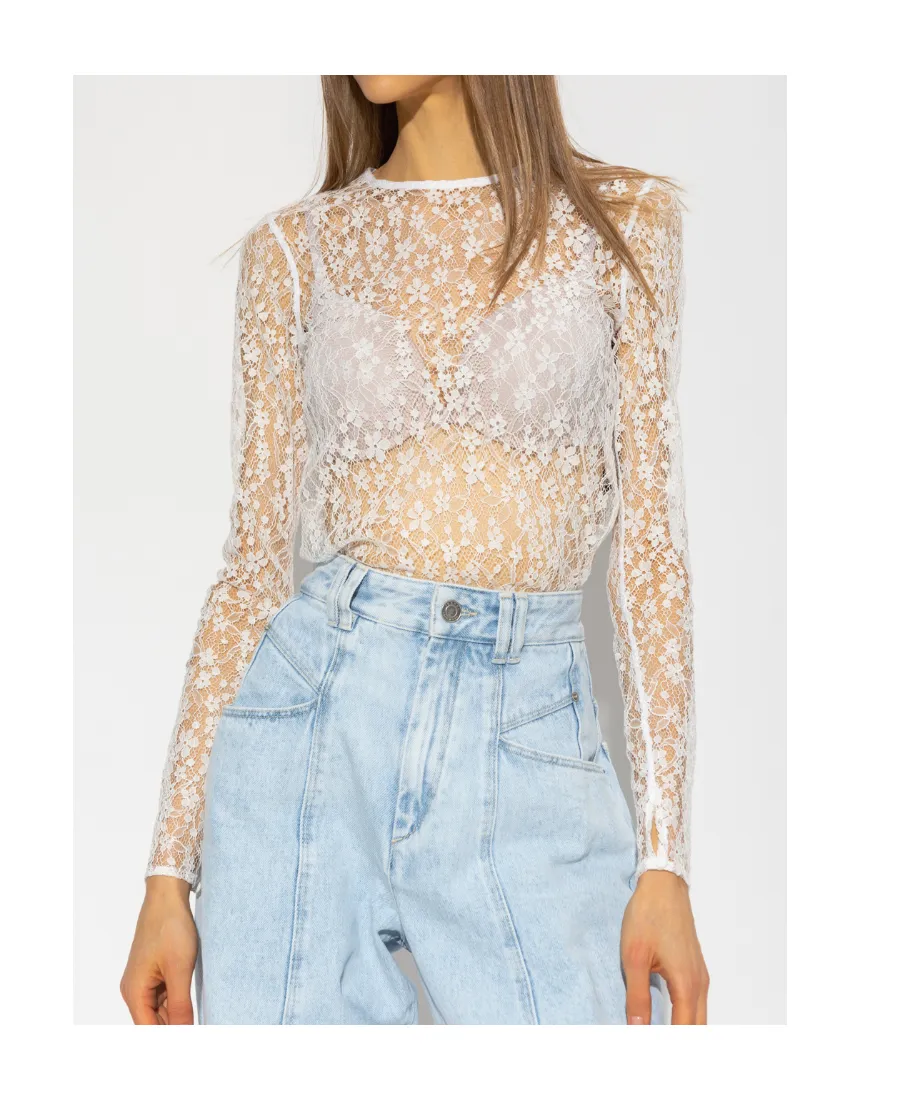 Isabel Marant Toyela Lace Crewneck Top