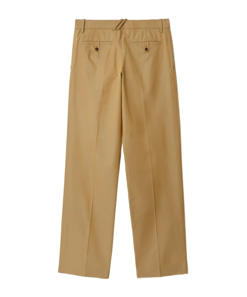 Burberry Buckle-Detailed Straight-Leg Trousers