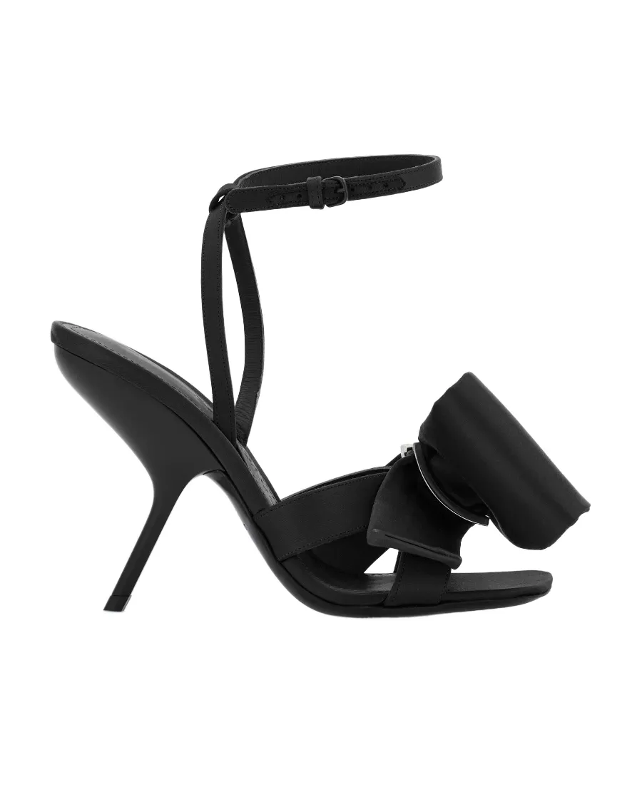Asymmetrical Bow High-Heeled Sandals