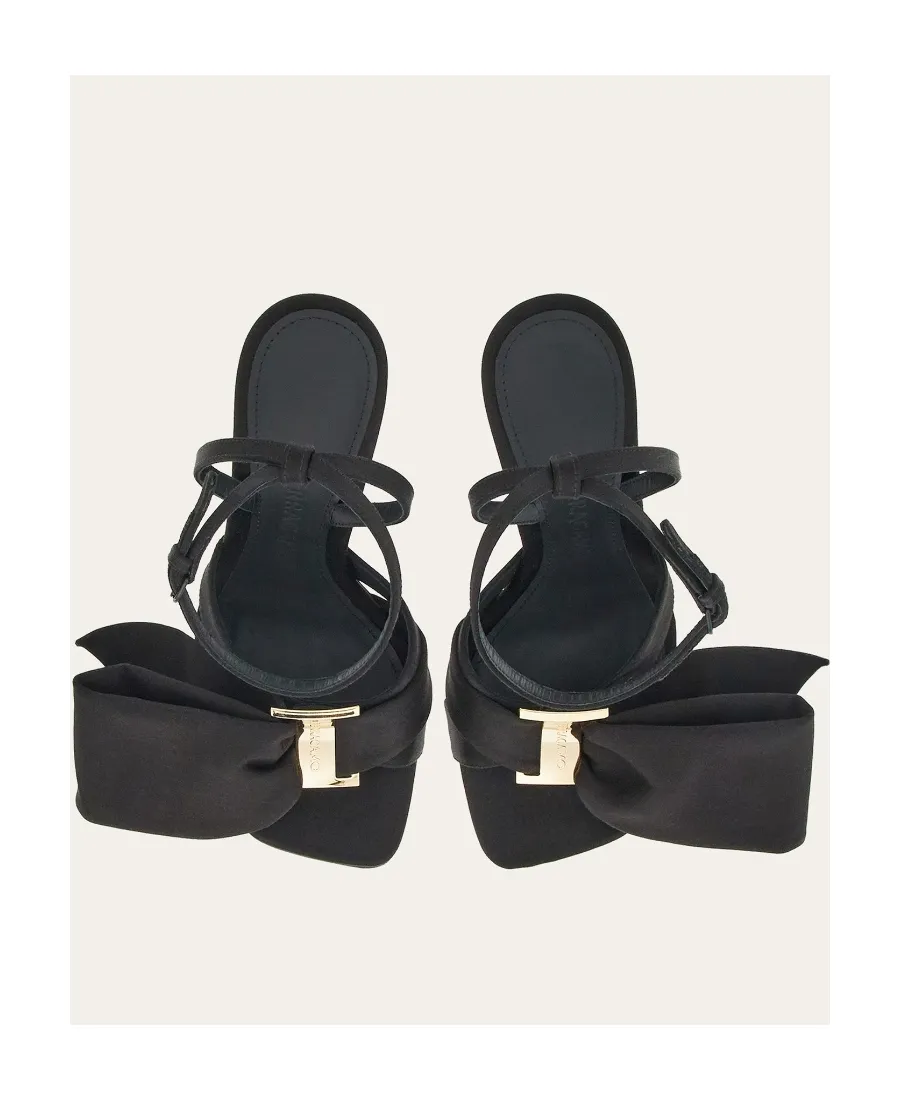 Asymmetrical Bow High-Heeled Sandals