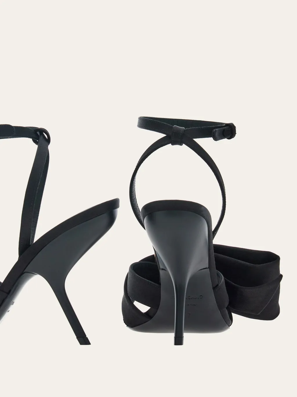 Asymmetrical Bow High-Heeled Sandals