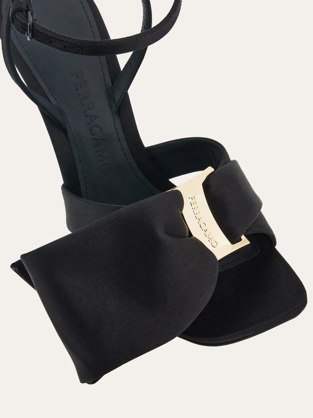 Asymmetrical Bow High-Heeled Sandals