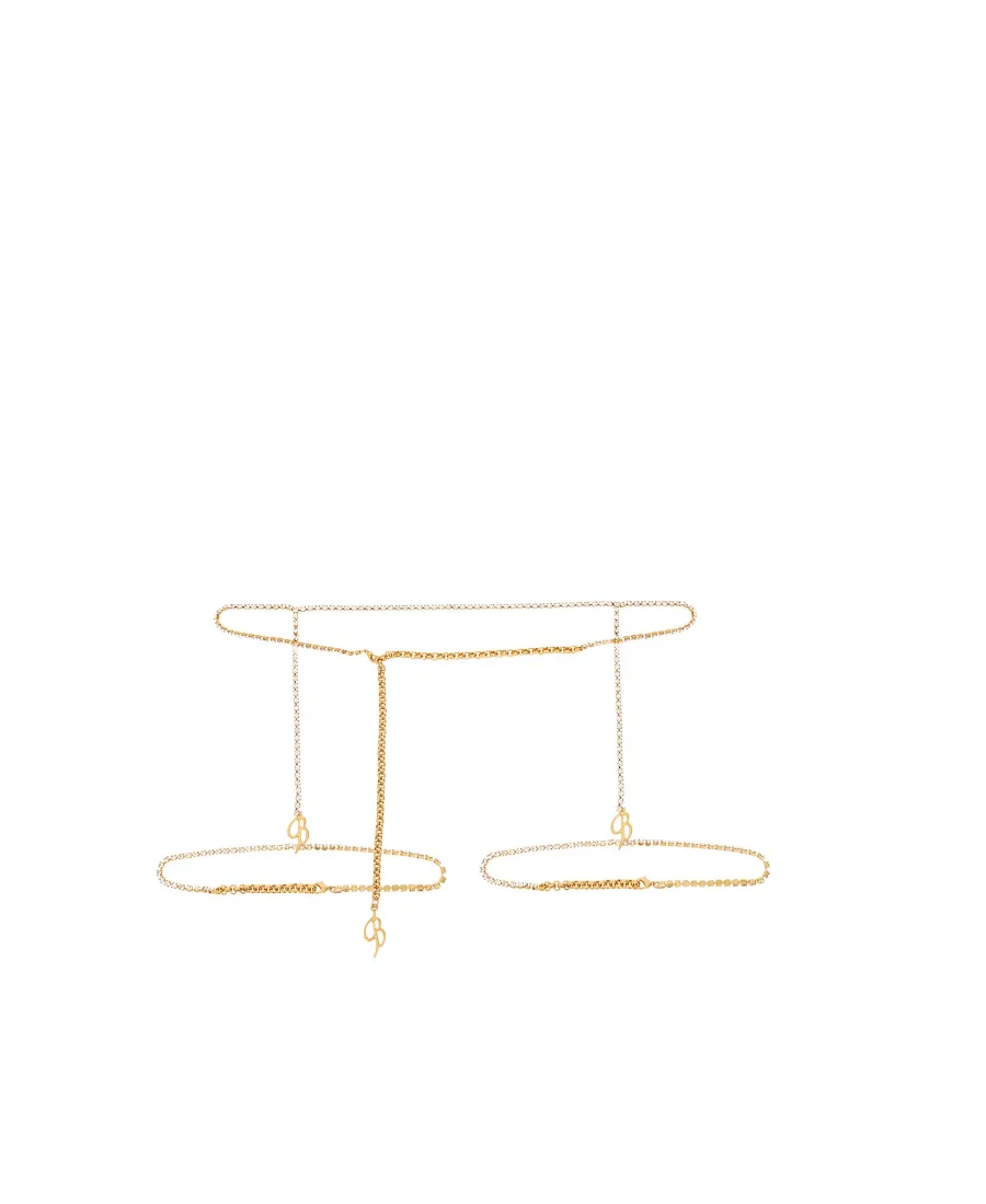 Logo-Charm Suspender Belt