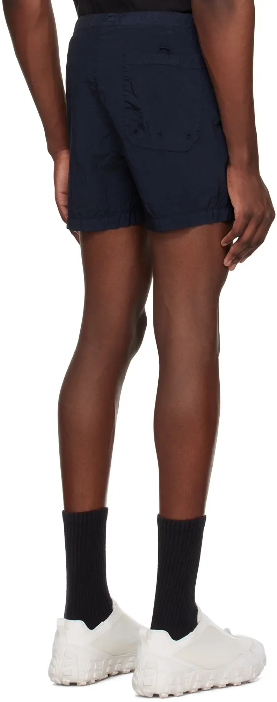 Stone Island Logo Patch Mid-Rise Swim Shorts