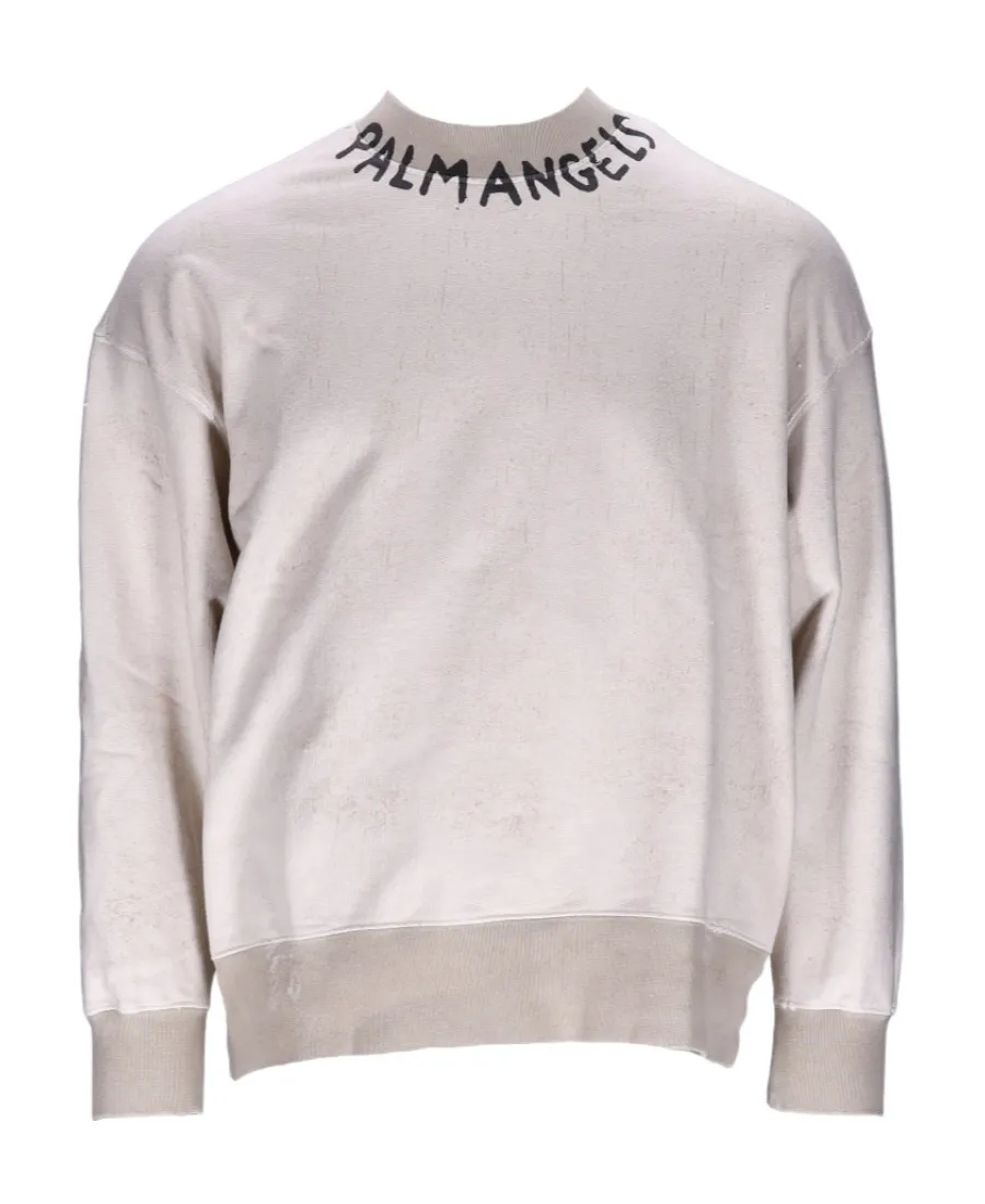 Palm Angels Logo Printed Crewneck Sweatshirt
