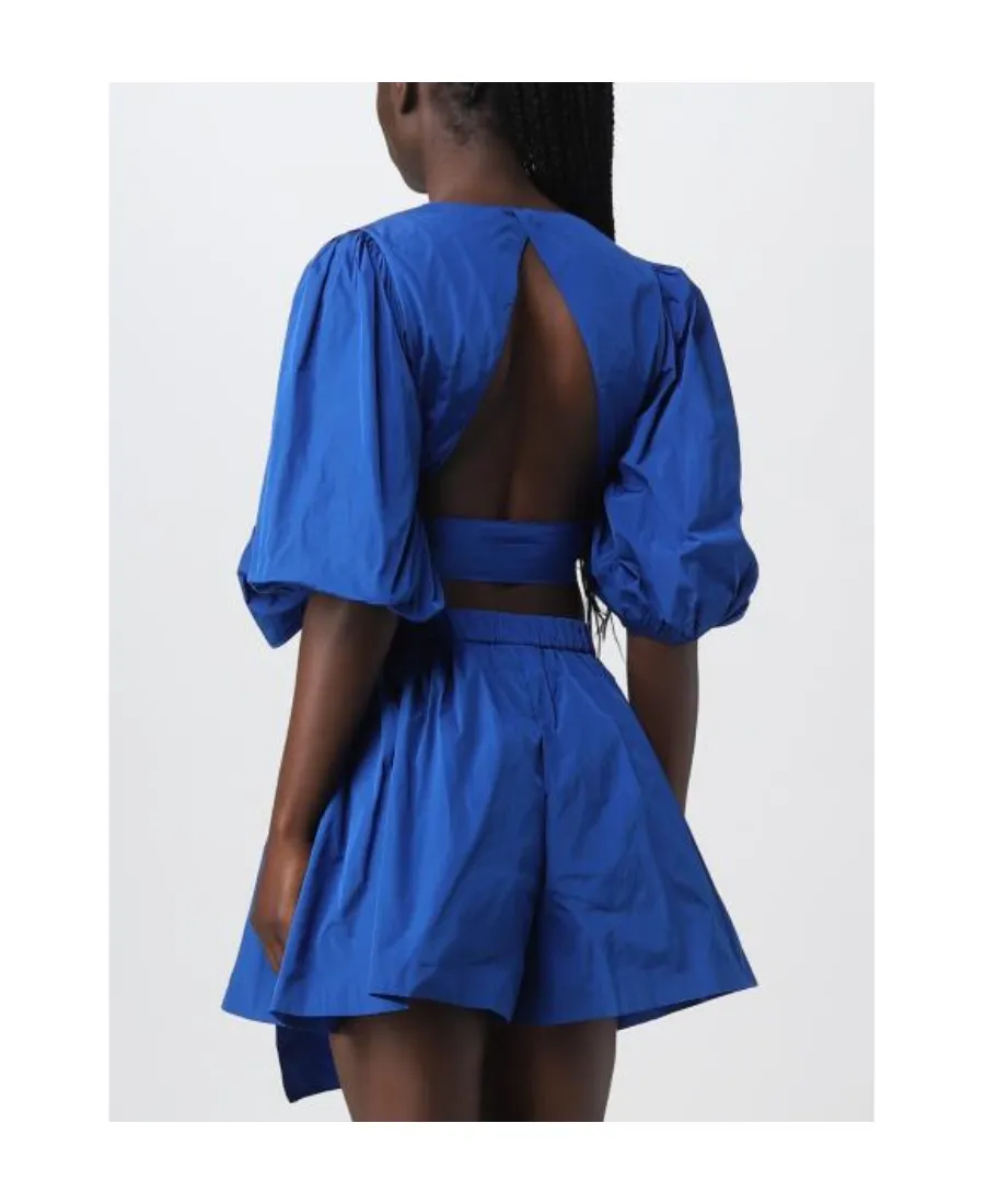 Redvalentino Puff Sleeve Taffeta Top