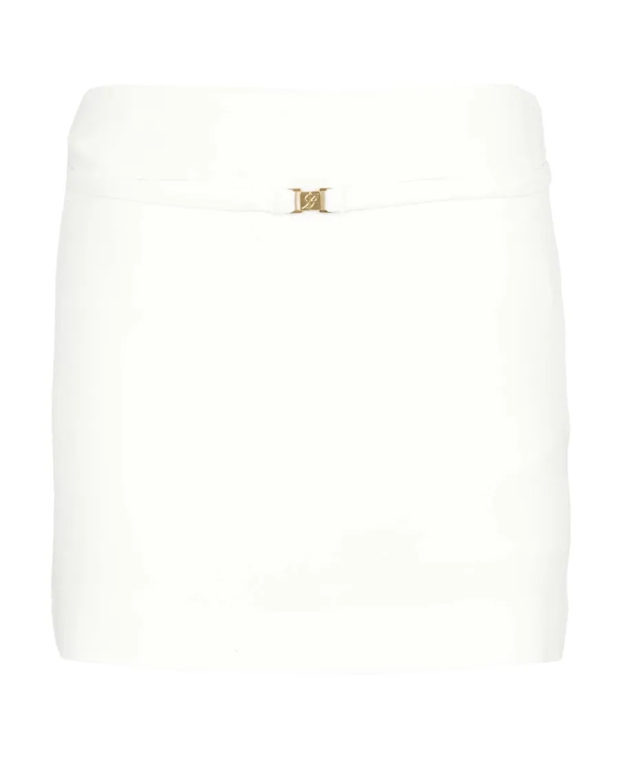 Blumarine Mid-Rise Buckle-Fastened Belted Skirt