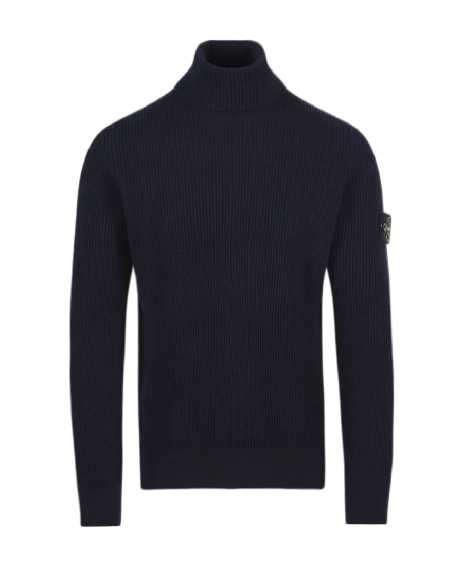 Stone Island Compass Patch Roll-Neck Knitted Jumper