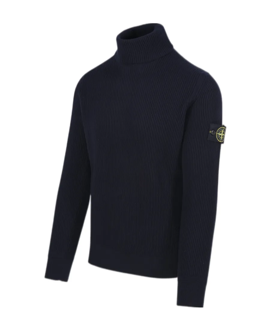 Stone Island Compass Patch Roll-Neck Knitted Jumper