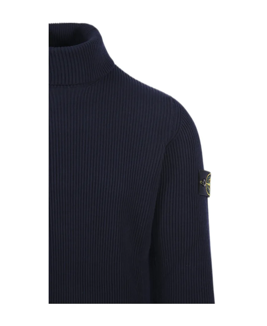 Stone Island Compass Patch Roll-Neck Knitted Jumper