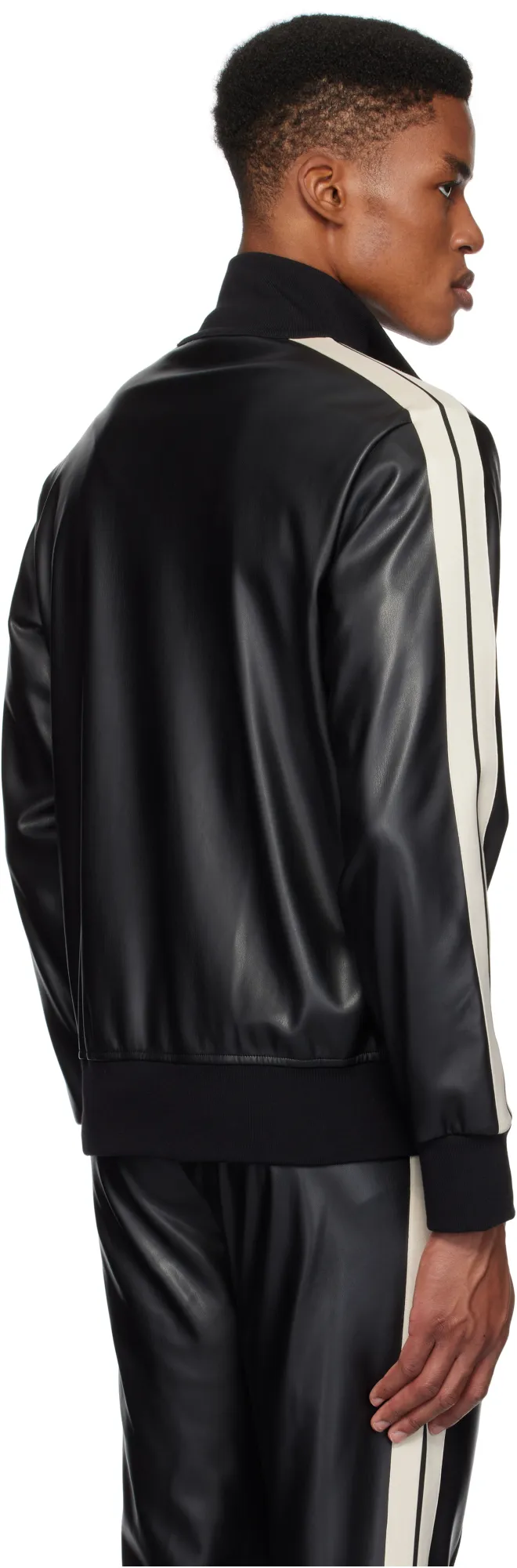 Palm Angels Logo Embroidered High Neck Jacket