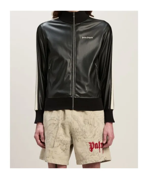 Palm Angels Logo Embroidered High Neck Jacket