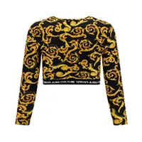 Barocco-Print Crop Top