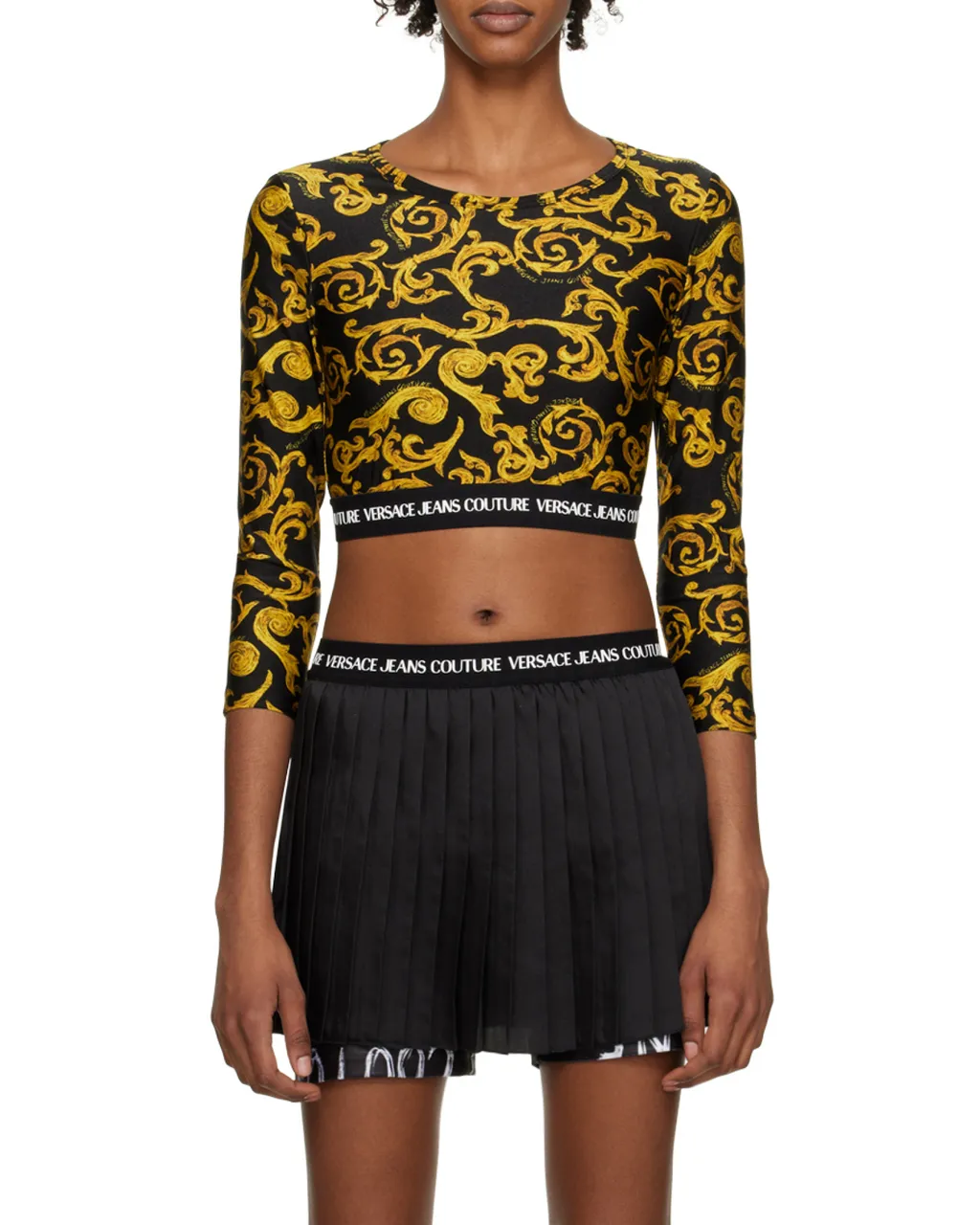Barocco-Print Crop Top