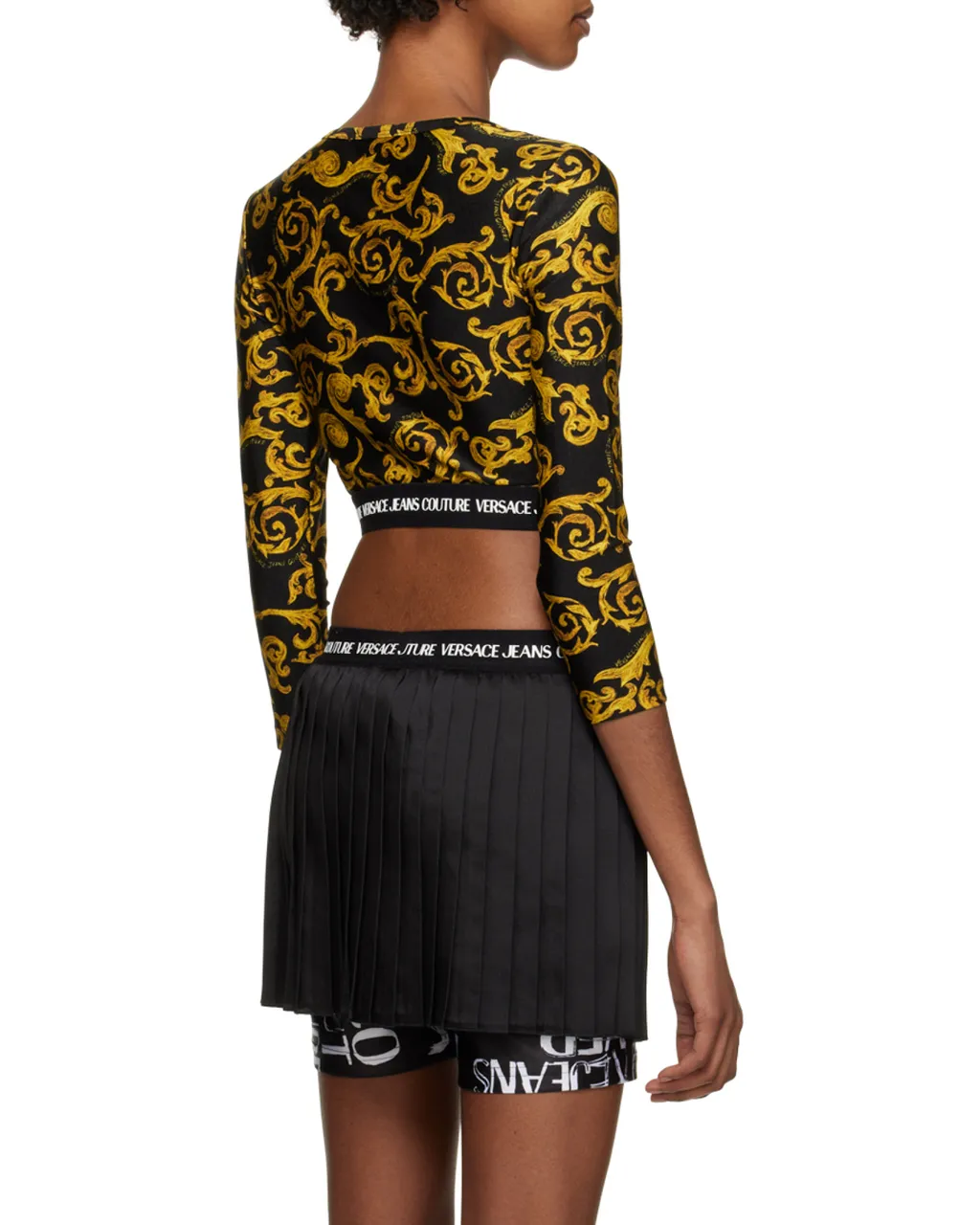 Barocco-Print Crop Top