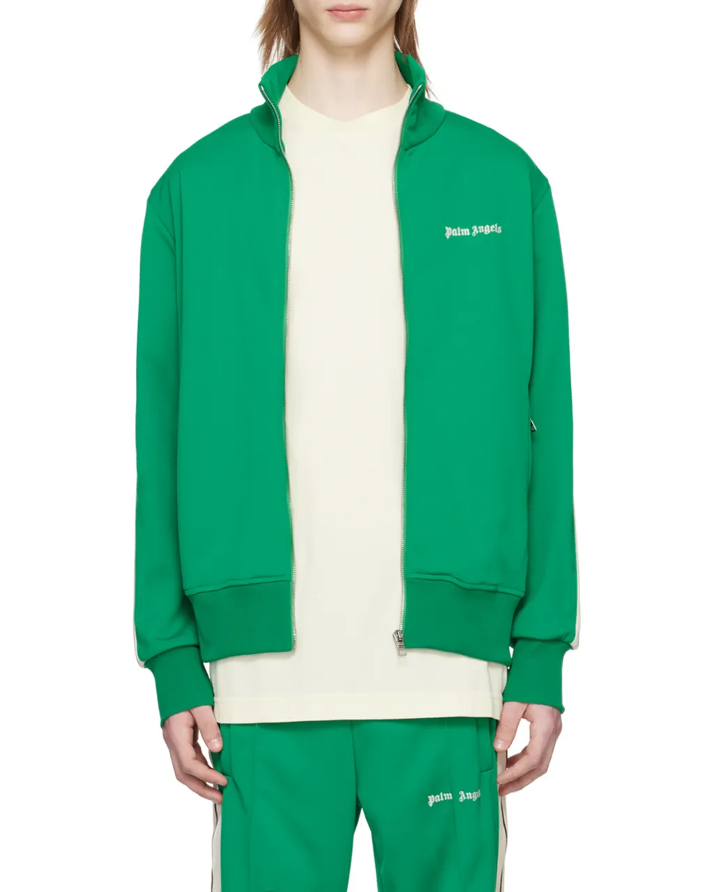 Palm Angels Logo Embroidered Zipped Track Jacket