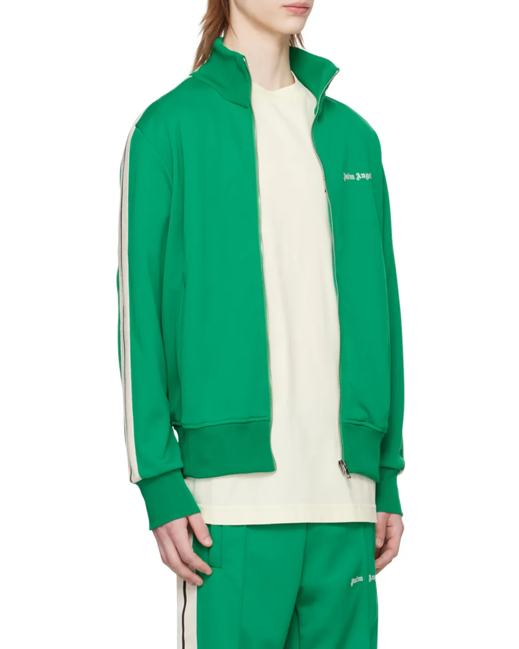 Palm Angels Logo Embroidered Zipped Track Jacket
